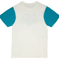 Men Mitchell & Ness T-Shirts & Tops-Color Blocked S/S Tee Charlotte Hornets