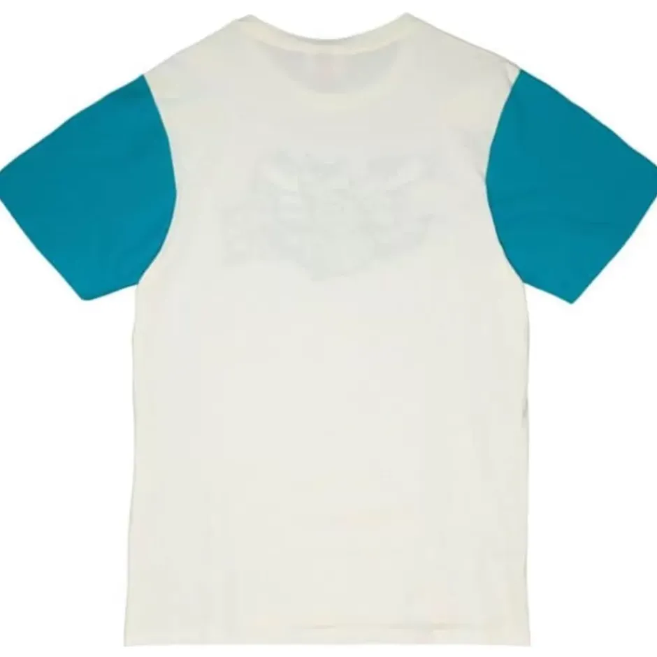 Men Mitchell & Ness T-Shirts & Tops-Color Blocked S/S Tee Charlotte Hornets