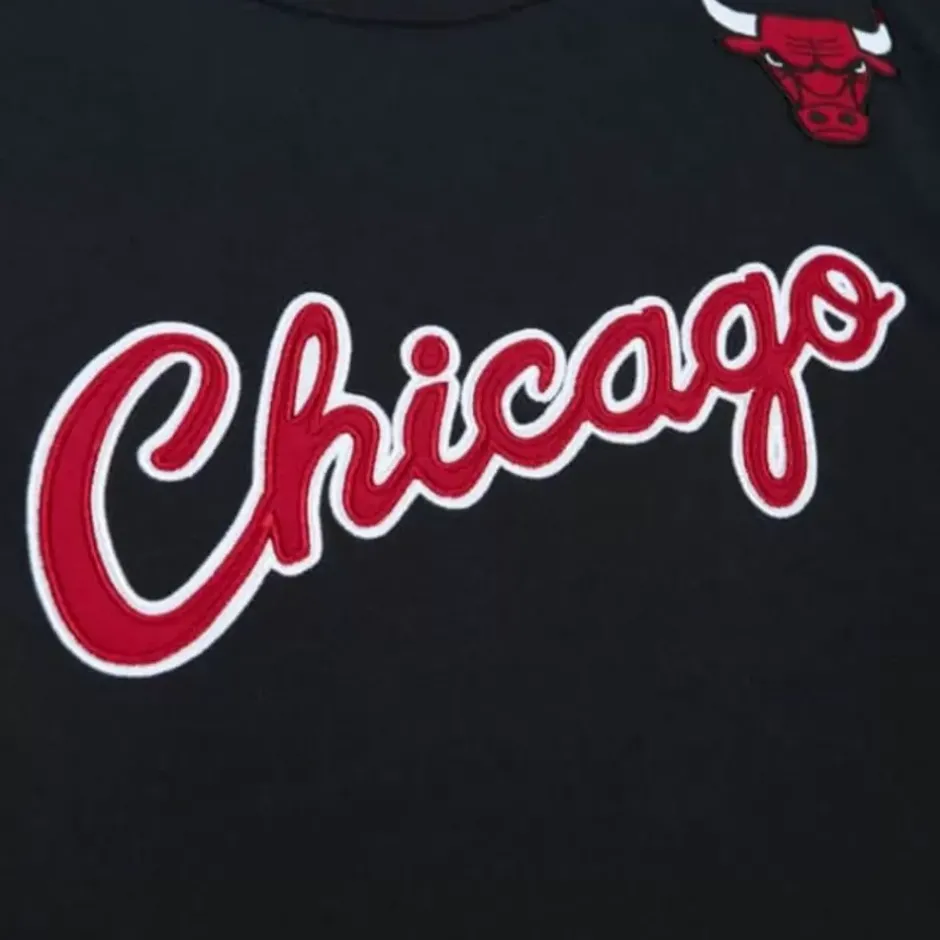 Men Mitchell & Ness T-Shirts & Tops-Color Blocked Ss Tee Chicago Bulls