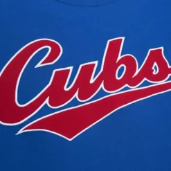 Men Mitchell & Ness T-Shirts & Tops-Color Blocked Ss Tee Chicago Cubs