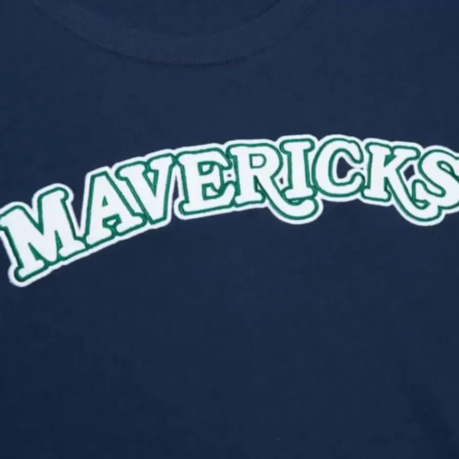 Men Mitchell & Ness T-Shirts & Tops-Color Blocked Ss Tee Dallas Mavericks