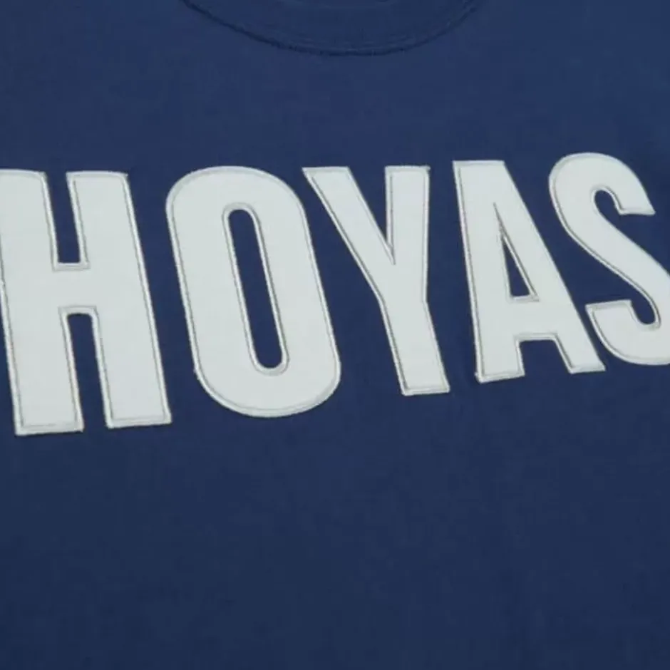 Men Mitchell & Ness T-Shirts & Tops-Color Blocked Ss Tee Georgetown University