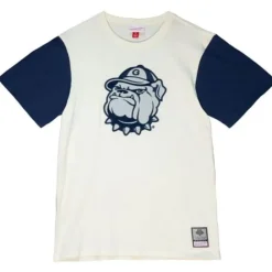 Men Mitchell & Ness T-Shirts & Tops-Color Blocked S/S Tee Georgetown University