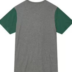 Men Mitchell & Ness T-Shirts & Tops-Color Blocked S/S Tee Green Bay Packers