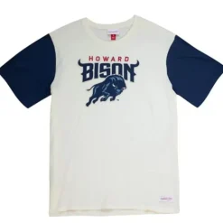 Men Mitchell & Ness T-Shirts & Tops-Color Blocked S/S Tee Howard University