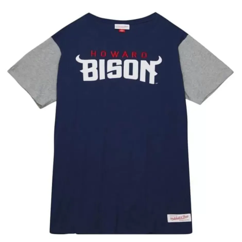 Men Mitchell & Ness T-Shirts & Tops-Color Blocked Ss Tee Howard University