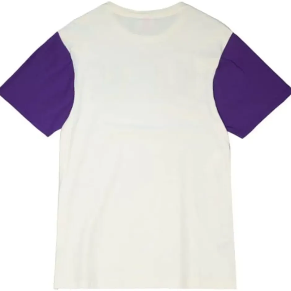 Men Mitchell & Ness T-Shirts & Tops-Color Blocked S/S Tee Los Angeles Lakers