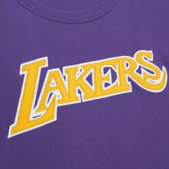 Men Mitchell & Ness T-Shirts & Tops-Color Blocked Ss Tee Los Angeles Lakers