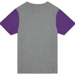 Men Mitchell & Ness T-Shirts & Tops-Color Blocked S/S Tee Los Angeles Lakers