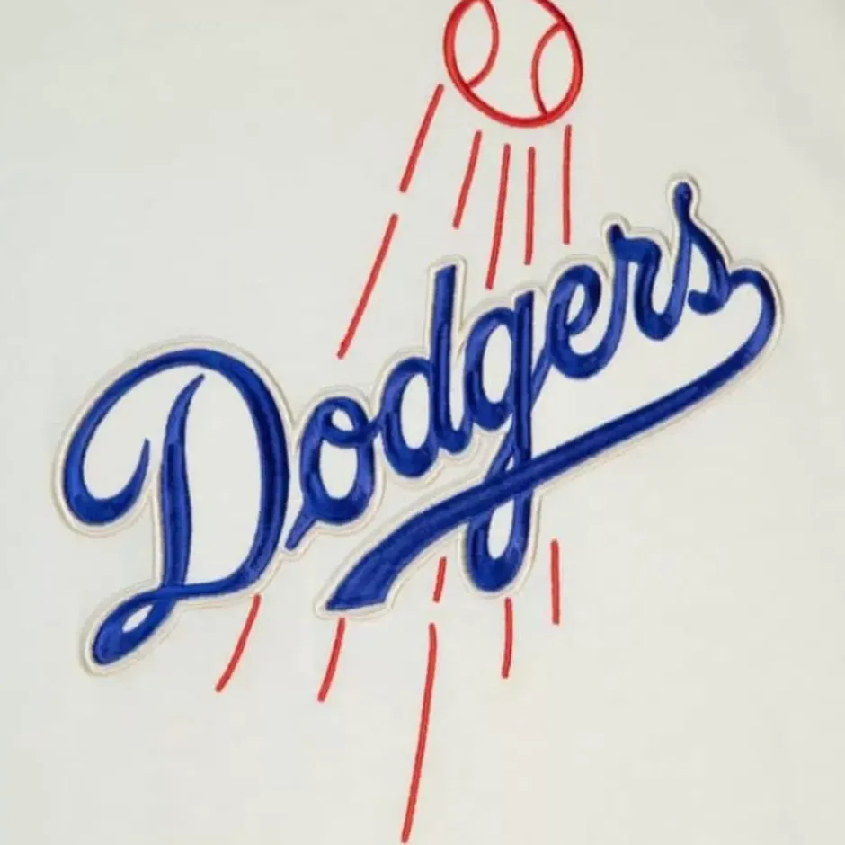 Men Mitchell & Ness T-Shirts & Tops-Color Blocked S/S Tee Los Angeles Dodgers