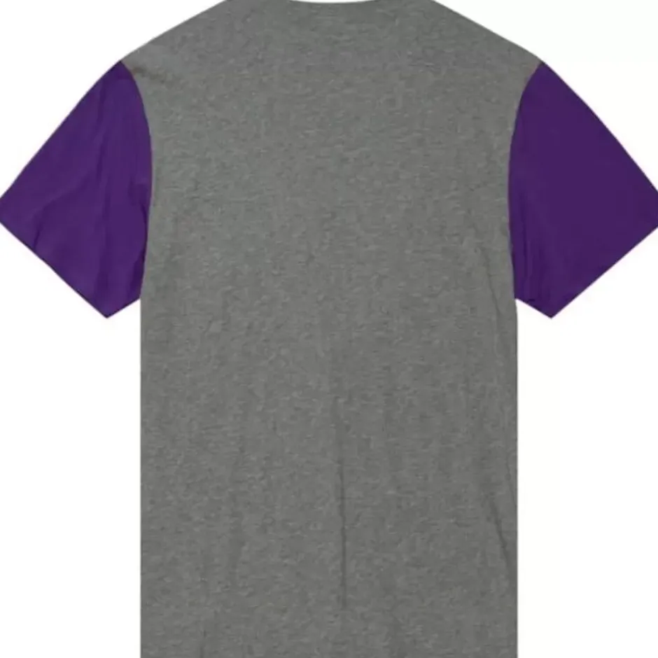 Men Mitchell & Ness T-Shirts & Tops-Color Blocked S/S Tee Louisiana State University