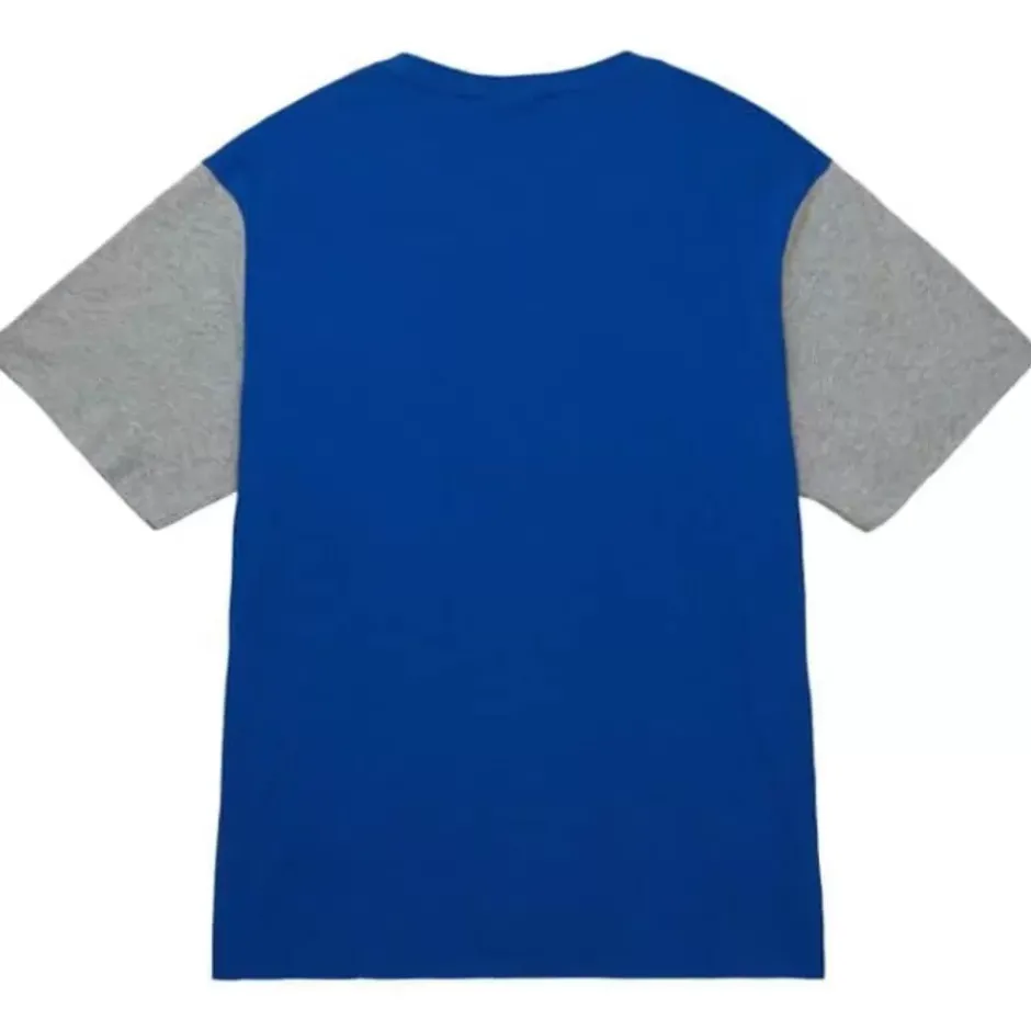 Men Mitchell & Ness T-Shirts & Tops-Color Blocked Ss Tee New York Knicks