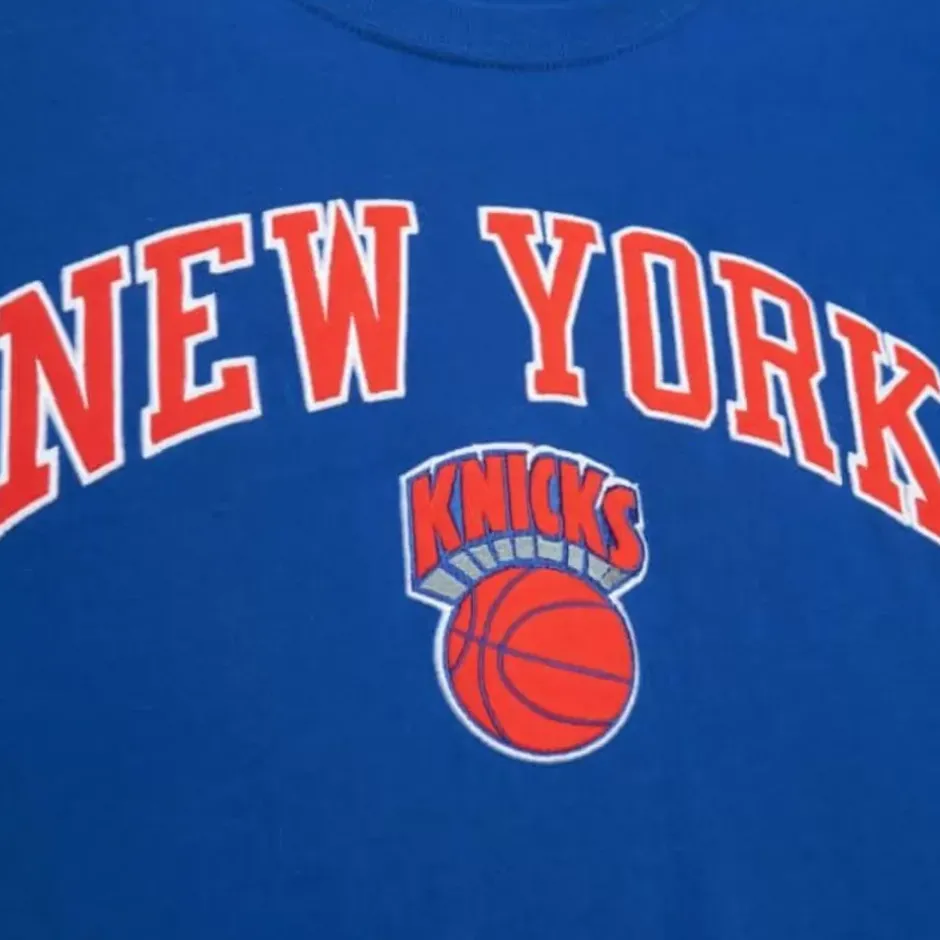 Men Mitchell & Ness T-Shirts & Tops-Color Blocked Ss Tee New York Knicks