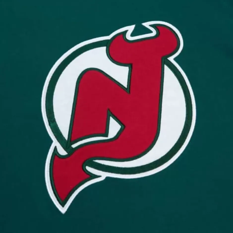 Men Mitchell & Ness T-Shirts & Tops-Color Blocked Ss Tee New Jersey Devils
