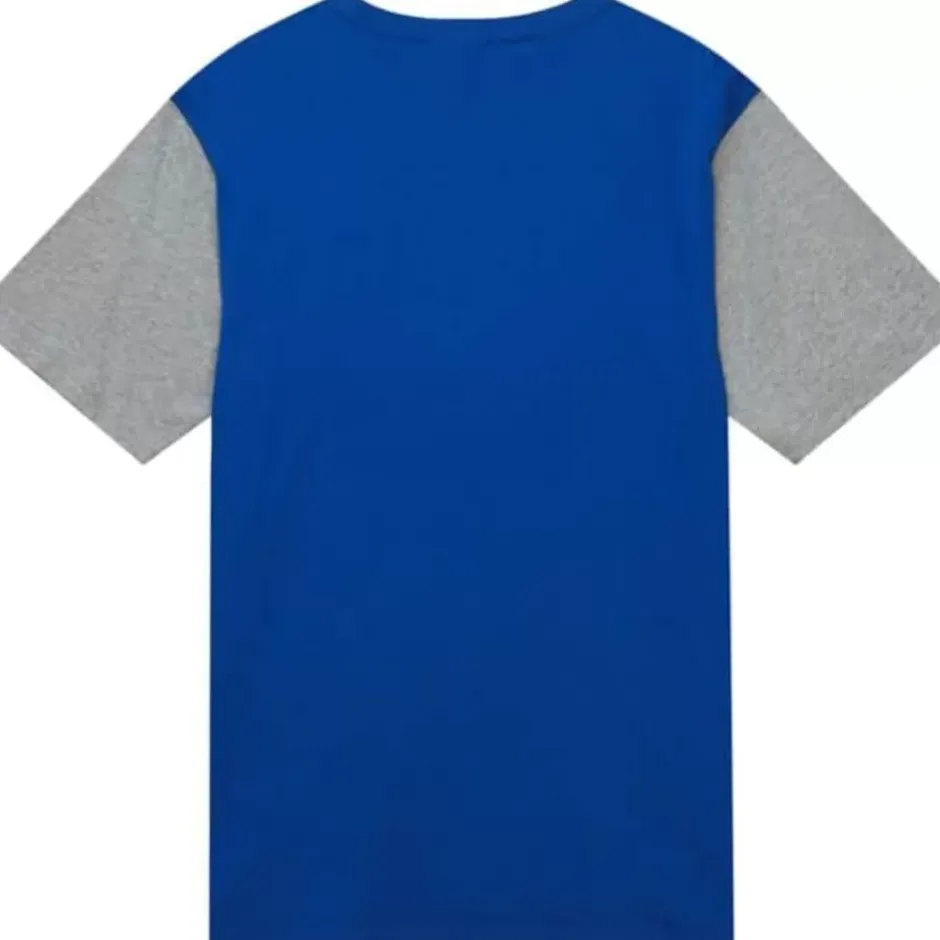 Men Mitchell & Ness T-Shirts & Tops-Color Blocked Ss Tee New York Islanders