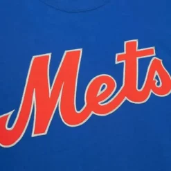 Men Mitchell & Ness T-Shirts & Tops-Color Blocked Ss Tee New York Mets