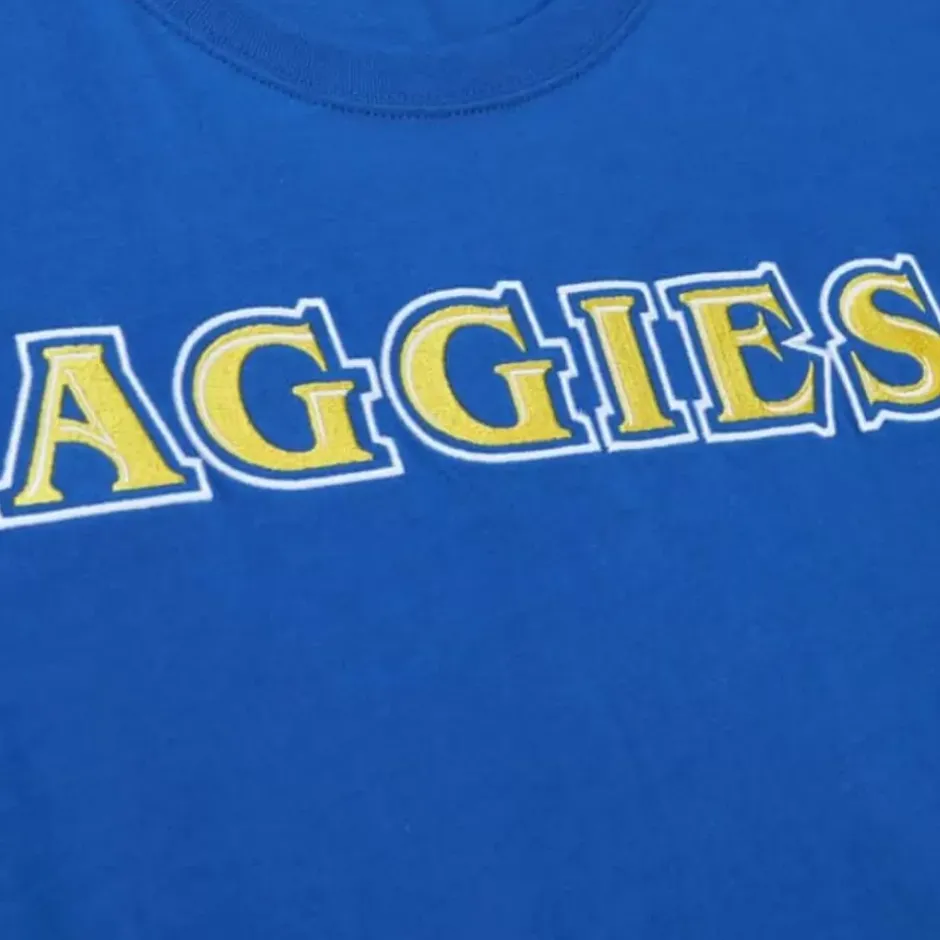 Men Mitchell & Ness T-Shirts & Tops-Color Blocked Ss Tee North Carolina A&T University