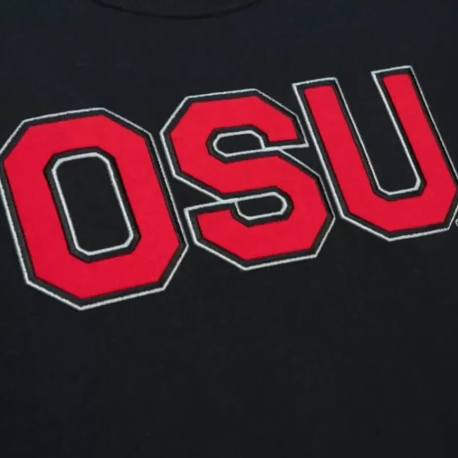 Men Mitchell & Ness T-Shirts & Tops-Color Blocked Ss Tee Ohio State