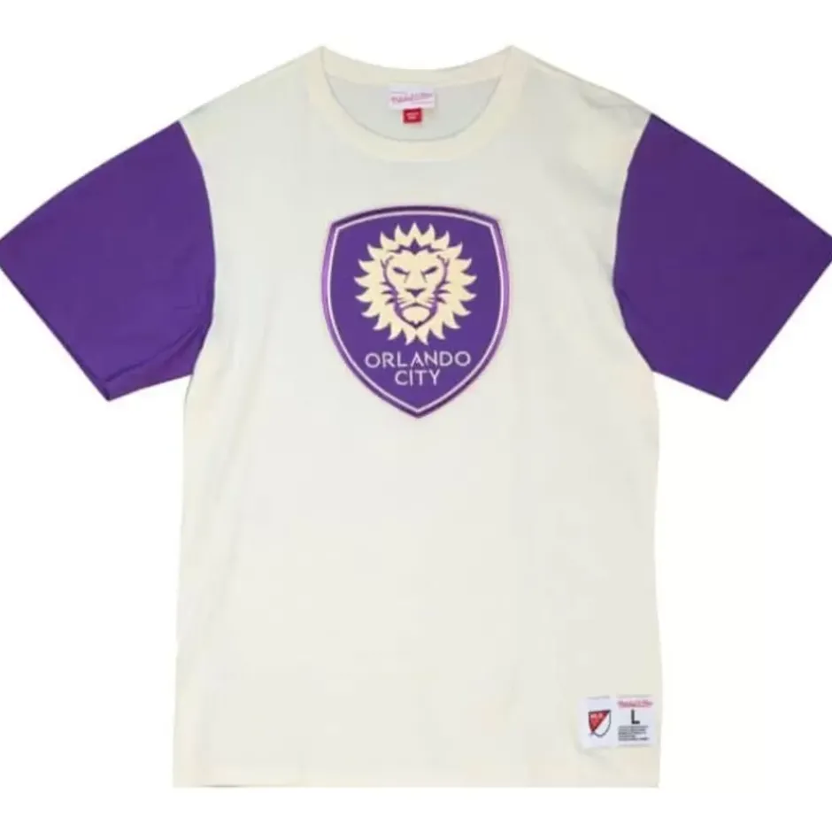 Men Mitchell & Ness T-Shirts & Tops-Color Blocked S/S Tee Orlando City Sc