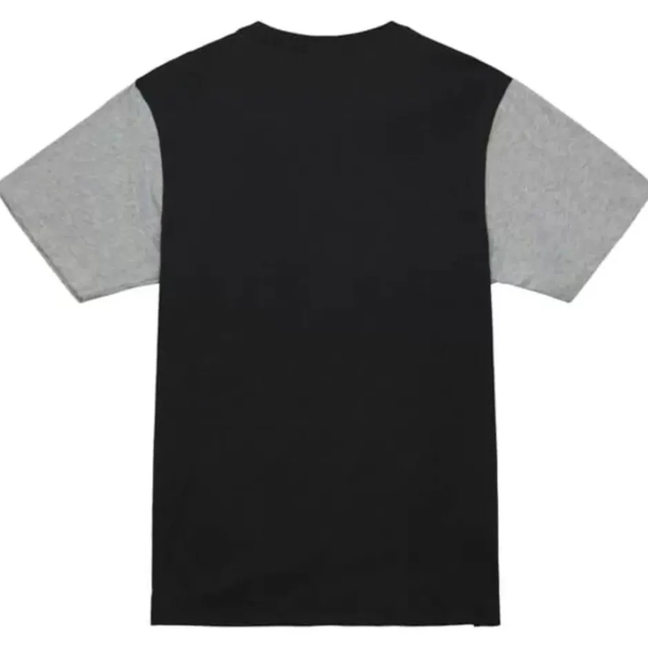 Men Mitchell & Ness T-Shirts & Tops-Color Blocked Ss Tee Pittsburgh Penguins