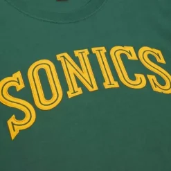 Men Mitchell & Ness T-Shirts & Tops-Color Blocked Ss Tee Seattle Supersonics