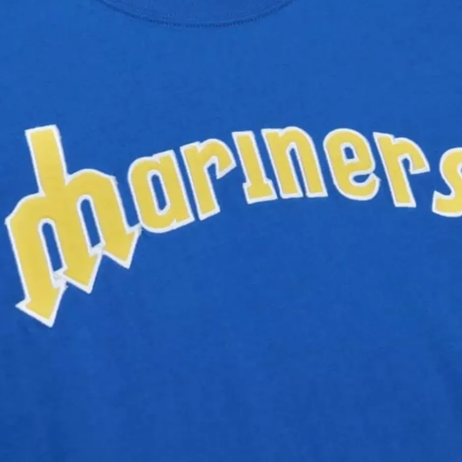 Men Mitchell & Ness T-Shirts & Tops-Color Blocked Ss Tee Seattle Mariners