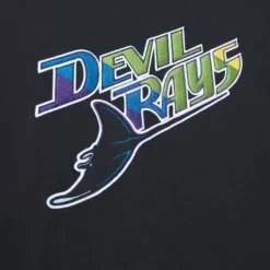 Men Mitchell & Ness T-Shirts & Tops-Color Blocked Ss Tee Tampa Bay Rays