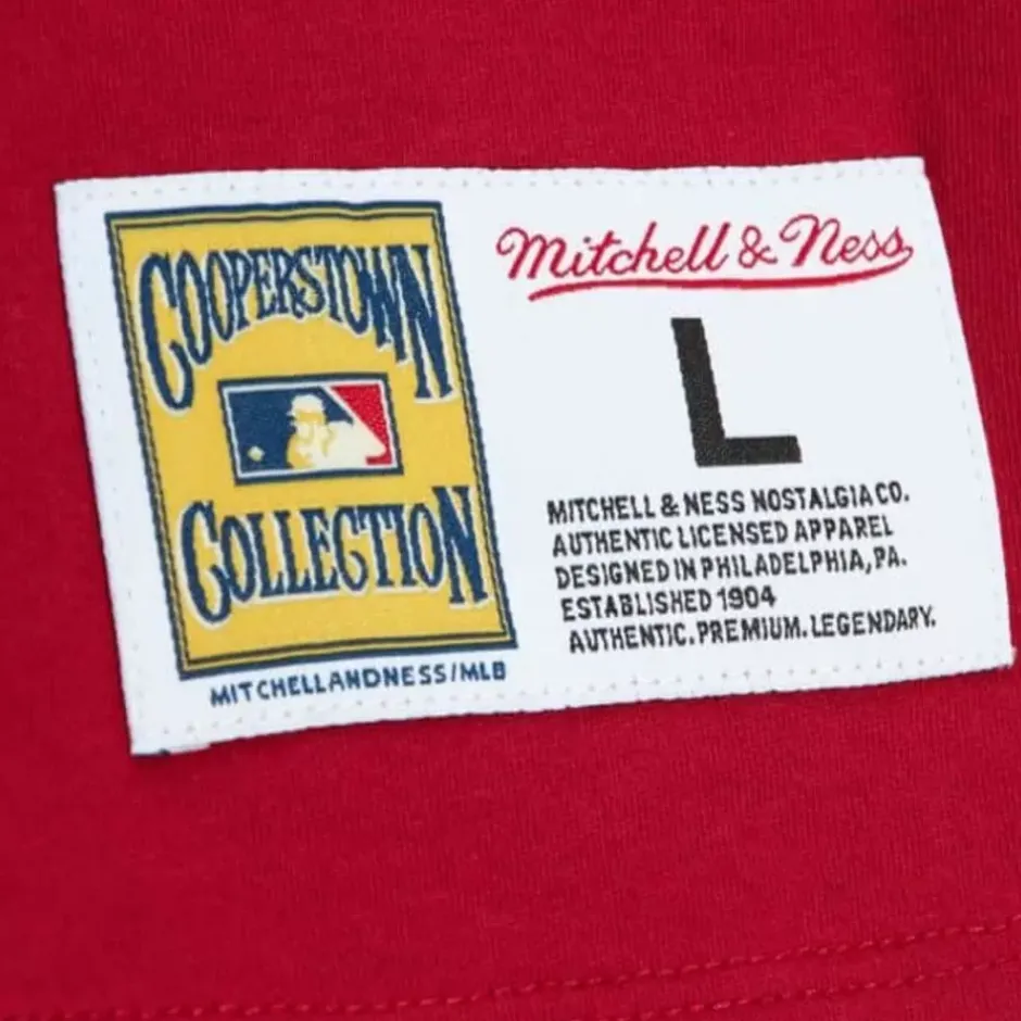 Men Mitchell & Ness T-Shirts & Tops-Color Blocked Ss Tee Texas Rangers