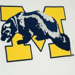 Men Mitchell & Ness T-Shirts & Tops-Color Blocked S/S Tee University Of Michigan