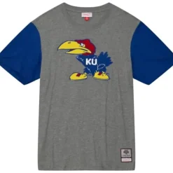 Men Mitchell & Ness T-Shirts & Tops-Color Blocked S/S Tee University Of Kansas