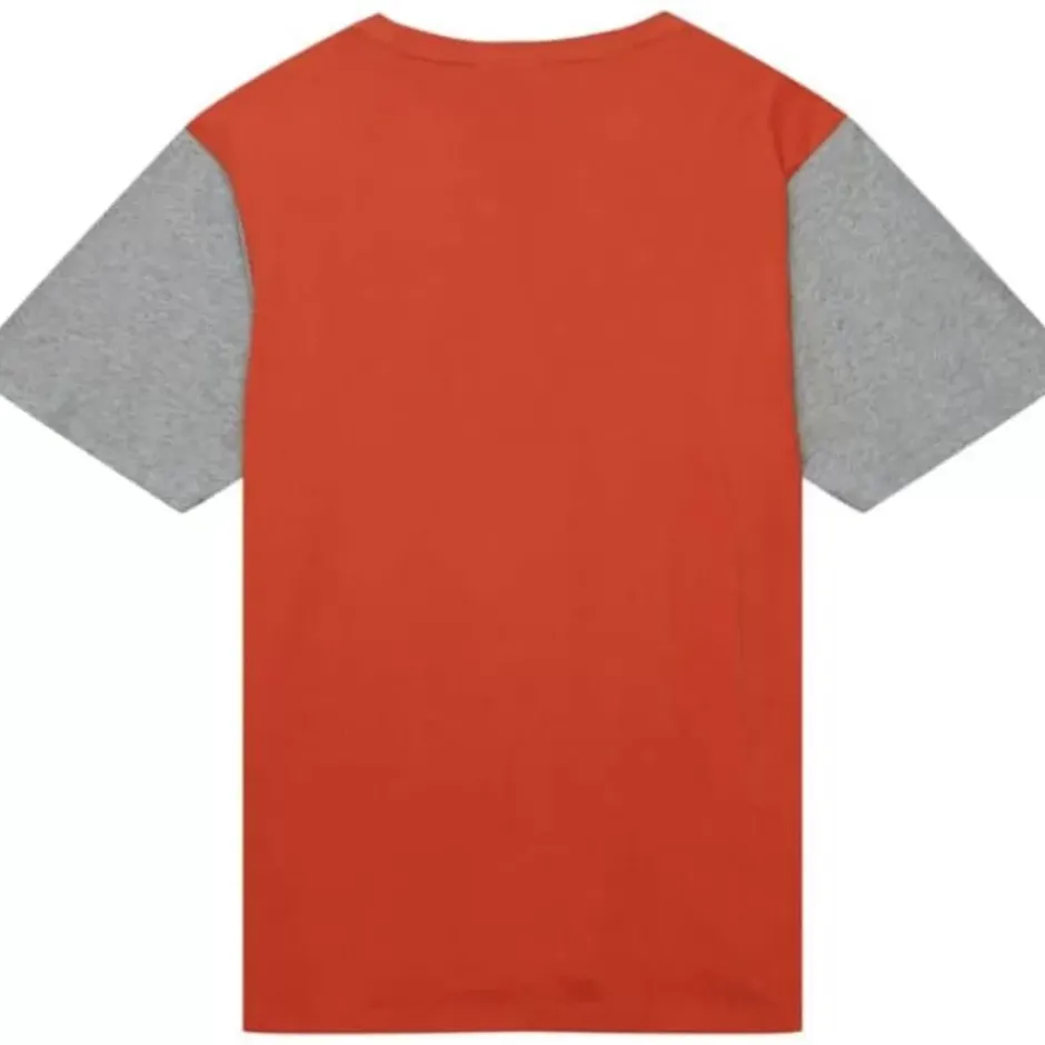 Men Mitchell & Ness T-Shirts & Tops-Color Blocked Ss Tee University Of Texas At Austin