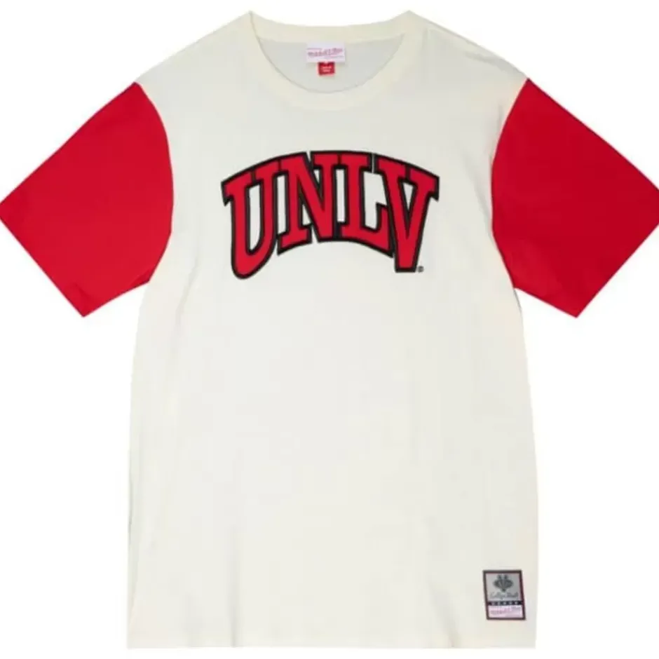 Men Mitchell & Ness T-Shirts & Tops-Color Blocked S/S Tee Unlv