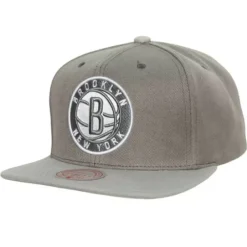 Mitchell & Ness Snapback-Cool Grey Snapback Brooklyn Nets