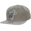 Mitchell & Ness Snapback-Cool Grey Snapback Miami Heat