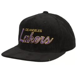 Mitchell & Ness Snapback-Cord Script Snapback Hwc Los Angeles Lakers