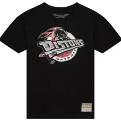 Men Mitchell & Ness T-Shirts & Tops-Cracked Cement Tee Detroit Pistons