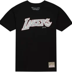 Men Mitchell & Ness T-Shirts & Tops-Cracked Cement Tee Los Angeles Lakers
