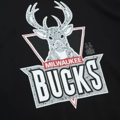 Men Mitchell & Ness T-Shirts & Tops-Cracked Cement Tee Milwaukee Bucks