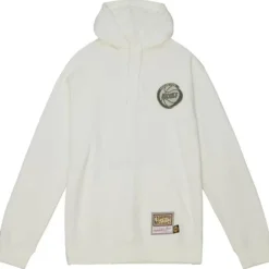 Men Mitchell & Ness Hoodies & Sweatshirts-Cream Hoodie Houston Rockets