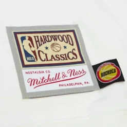 Men Mitchell & Ness Hoodies & Sweatshirts-Cream Hoodie Houston Rockets