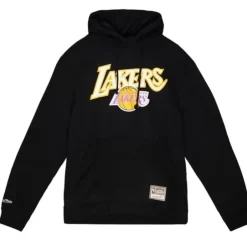 Men Mitchell & Ness Hoodies & Sweatshirts-Cream Hoody Los Angeles Lakers