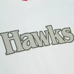 Men Mitchell & Ness T-Shirts & Tops-Cream Ss Tee Atlanta Hawks