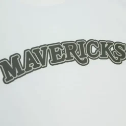 Men Mitchell & Ness T-Shirts & Tops-Cream Ss Tee Dallas Mavericks