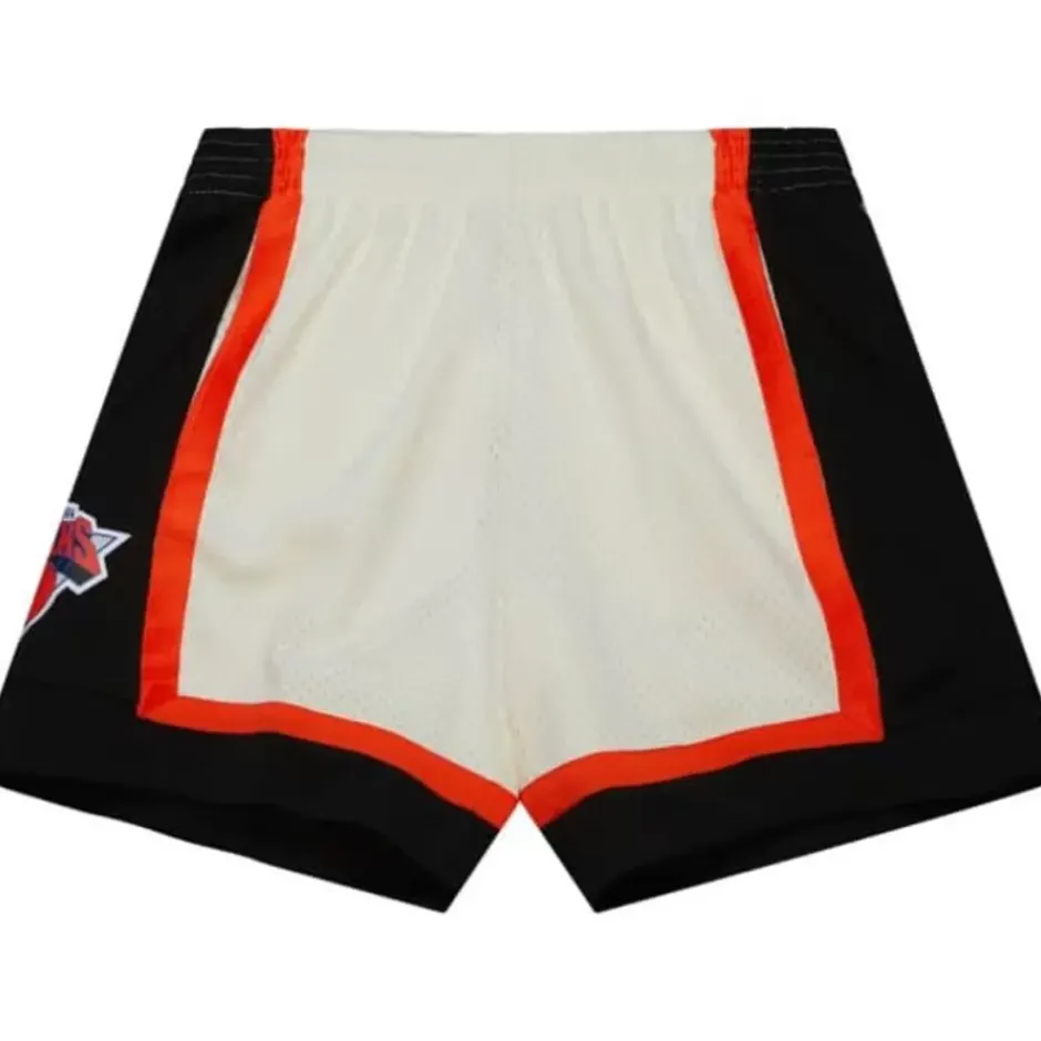 Men Mitchell & Ness Shorts-Cream Swingman Shorts New York Knicks 1996