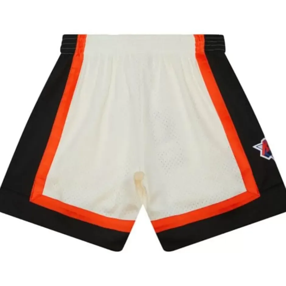 Men Mitchell & Ness Shorts-Cream Swingman Shorts New York Knicks 1996