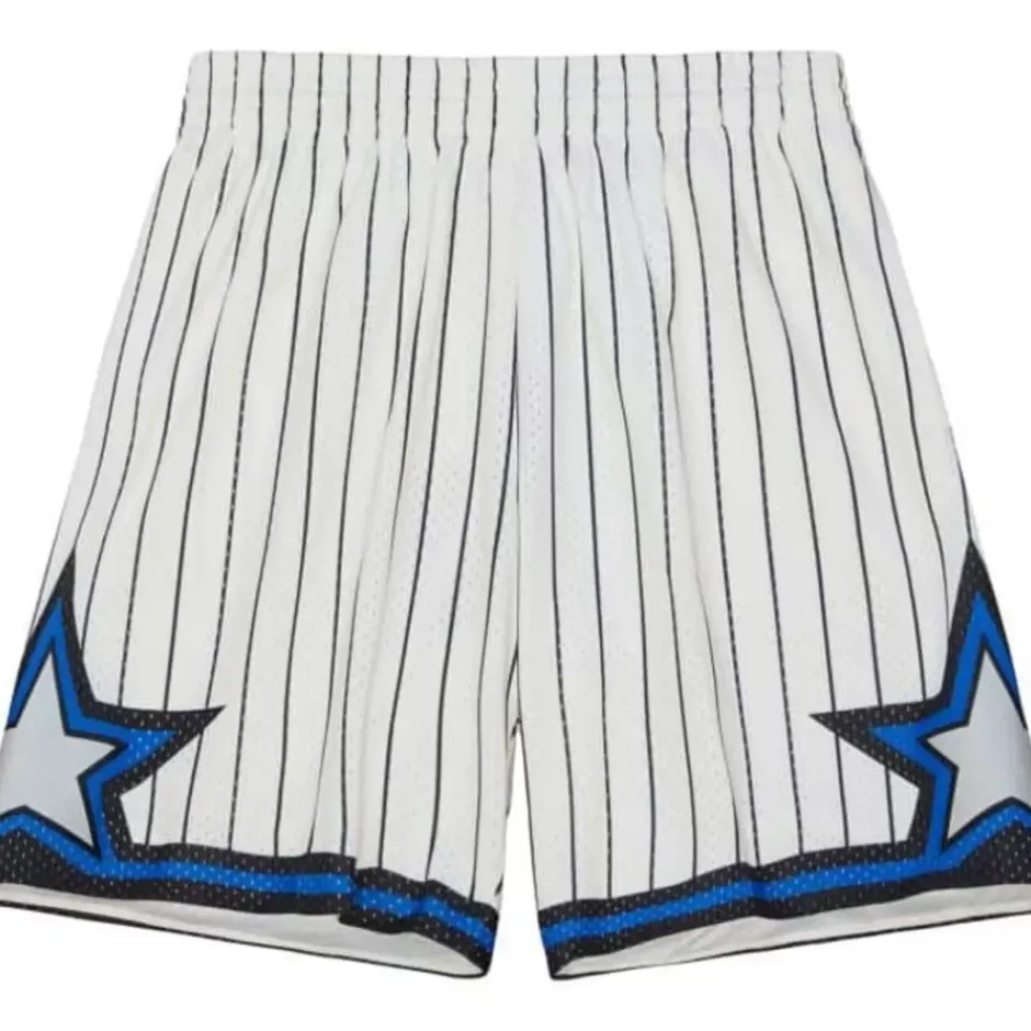 Men Mitchell & Ness Shorts-Cream Swingman Shorts Orlando Magic 1993