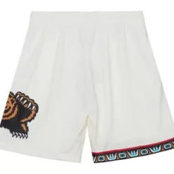 Men Mitchell & Ness Shorts-Cream Swingman Shorts Vancouver Grizzlies 1998
