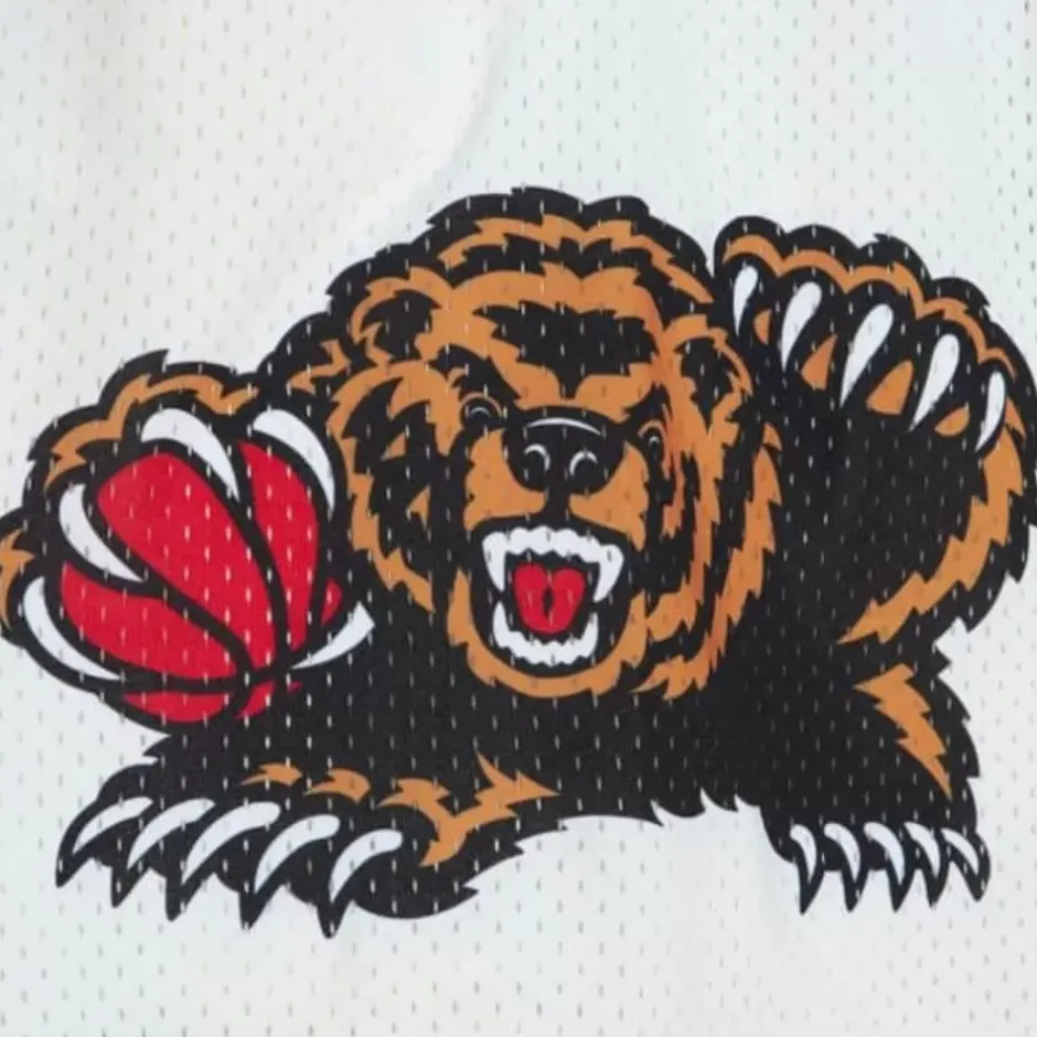 Men Mitchell & Ness Shorts-Cream Swingman Shorts Vancouver Grizzlies 1998