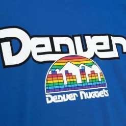Men Mitchell & Ness T-Shirts & Tops-Cream Tee Denver Nuggets