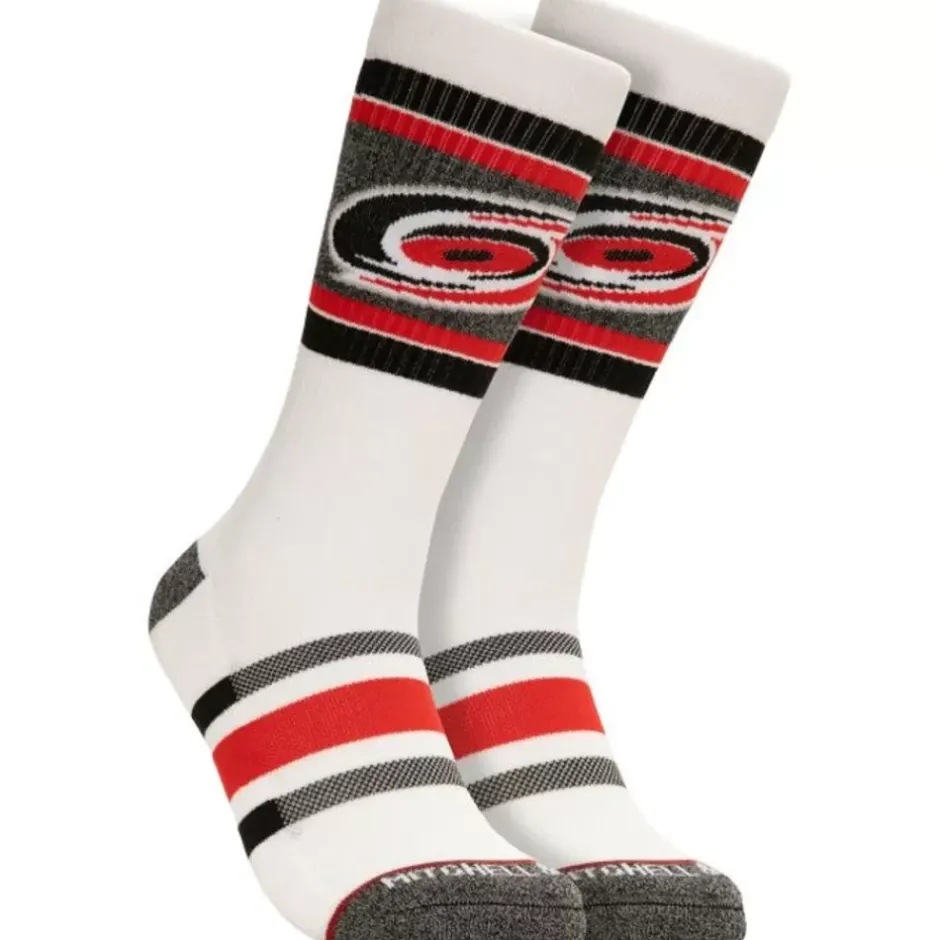 Woman Mitchell & Ness Accessories-Cross Bar Crew Socks Carolina Hurricanes